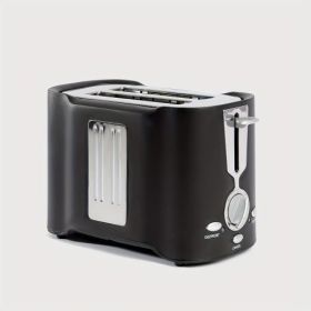 2 Slice Toaster, Quick & Even Results Every Time, Wide Slots Fit Any Size Bread Drop-Down Crumb Tray for Easy Clean Up, Stainless Steel