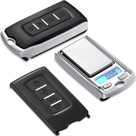 Mini Electronic Digital Pocket Scale 100g 0.01g/200g 0.01g Mini Key Style Portable Precision Weighing LCD Backlit Display For Jewelry Gold; Sterl (Heavy Weight: 200g/0.01g)
